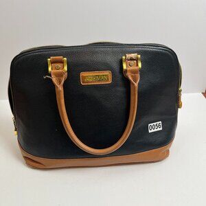 Joy & Iman Black Pebbled Leather Handbag